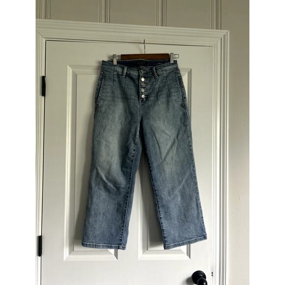 Judy Blue Wide Leg Cropped Jeans, size 7/28 - Picture 4 of 7